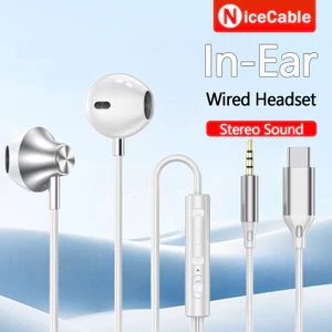 Loại C / 3.5MM Jack Line Điều khiển Tai nghe có dây Giảm tiếng ồn Âm thanh vòm 9D 360° Tai nghe không dây micro độ phân giải cao hiệu ứng âm thanh nổi