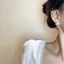 Shuling S925 Bạc Kim Siêu Đẹp Dứa Opal Bông Tai Hoa Kim Cương Trang Sức Thời Trang