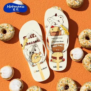 hotmarzz hotmarzz Nữ Dép xỏ ngón chống trượt Dép phòng tắm chống nước Mặc ngoài trời Dép xỏ ngón đi biển
