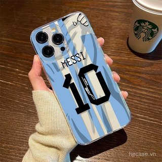 Ốp điện thoại hợp thời trang Bóng đá hợp thời trang Không. 10 sọc Thích hợp cho iPhone 11promax 12pro 13pro 14pro 12 13 14 15 16 pro max 17promax 15promax Ốp lưng trong suốt chống sốc