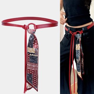 Thắt lưng khăn lụa nữ phong cách hip-hop punk, quần jeans kiểu Mỹ, trang trí retro