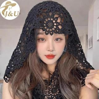 JU Mùa Hè Phong Cách Mục Vụ Retro Rỗng Dệt Kim Mũ Nữ Ngọt Ngào Đa Năng Mũ VN