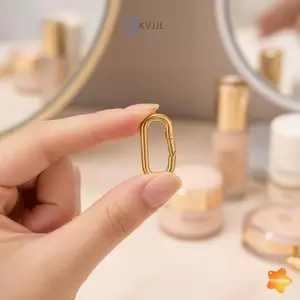 Hình Học Trái Tim Vàng Thép Không Gỉ Tôm Hùm Khóa Móc Trang Sức An Toàn Dây Buộc Vòng Tròn Kết Nối Cho DIY Crafting Mới