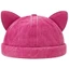 Mũ trùm đầu tai mèo JVSUB, Mũ không vành cũ có thể giặt được, Mũ beanie thoáng khí Unisex màu trơn thời trang dành cho nam giới