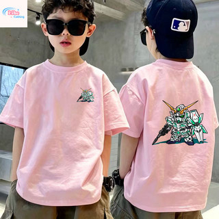 COD✅(Hồ Chí Minh)🚚 Áo phông trẻ em nam hình robot, áo thun ngắn tay thoáng mát, thấm hút mồ hôi.