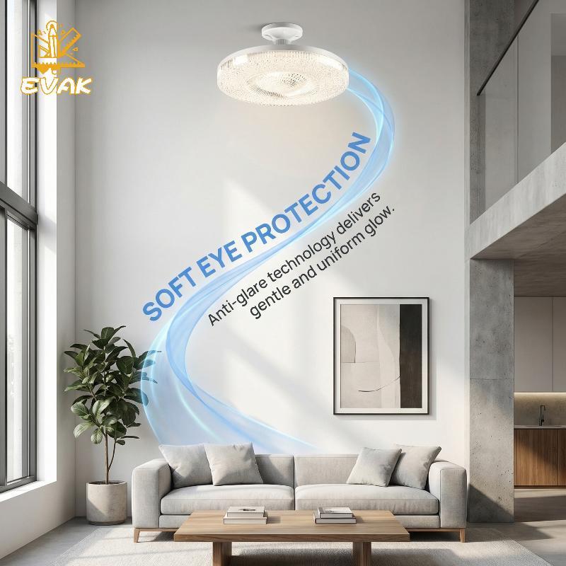 Alittlesetrtu 1 Chiếc Đèn Trần LED Pha Lê UFO, E27 Bóng Đèn Chùm Bảo Vệ Mắt Siêu Sáng VN