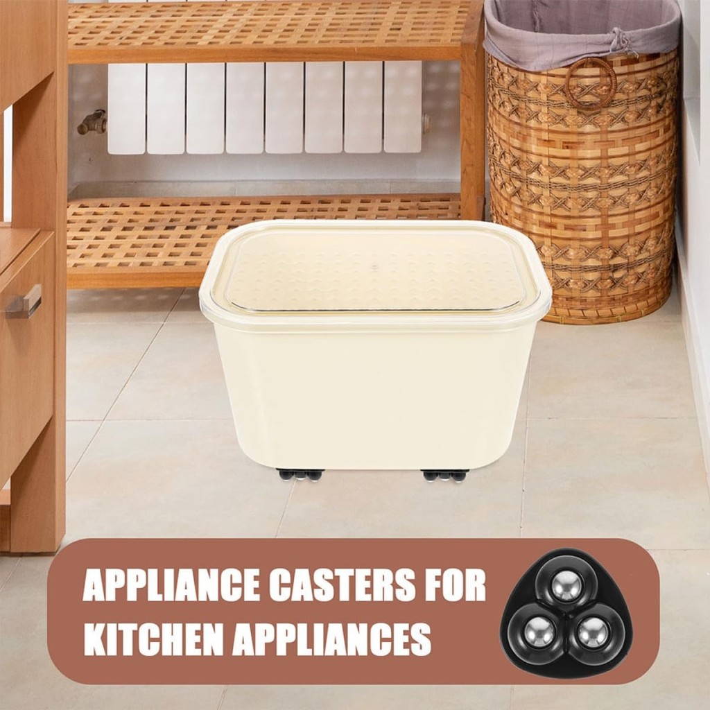 Mới 4 Tự Dính 3 Bóng Bánh Xe Bánh Xe Xoay Mini Con Lăn Cho Đồ Nội Thất Hộp Bảo Quản Thùng Rác Có Thể Trơn Trượt Đế Dính