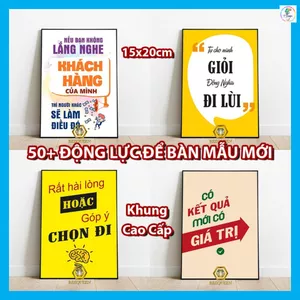"BST3 - 50 Mẫu Tranh Slogan Động Lực Bàn Decor 15x20cm Mới Nhất"