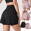 Quần short váy thể thao nữ YICA, Skort thể thao hai lớp khô nhanh, Hợp thời trang phù hợp với quần short tập thể dục thoáng khí có túi để chạy bộ Pilates