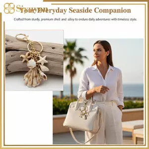 Siyuyan Beach Theo Chủ Đề Seashell Sao Biển Móc Khóa Túi Thời Trang Quyến Rũ Cho Đồ Trang Trí Ô Tô Hợp Thời Trang VN