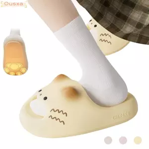 Dép Mèo OUSXA, Đáy Mèo Kitty Mules Chống Thấm Nước, Đáy Mềm Đáng Yêu Kín Mũi Chống Trơn Trượt Dép Mèo Nhà