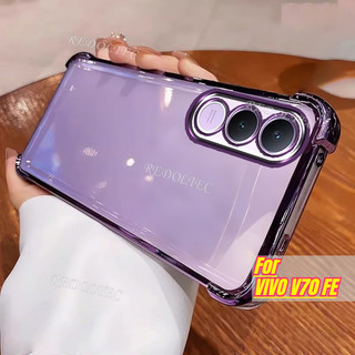 Ốp lưng VIVO V70 FE Thiết kế mới Vỏ trong suốt chống sốc bốn góc VIVO V70FE Ốp lưng mềm siêu mỏng