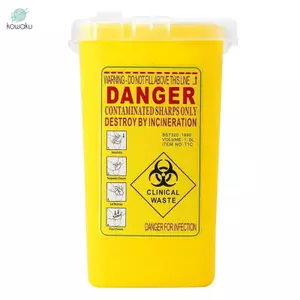 1 Quart Sharps Hộp Đựng Biohazard Xử Lý Lưỡi Kim Thùng Rác Màu Vàng