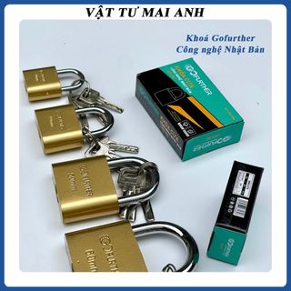 Khóa Việt Nhật GOFUTHER Siêu Bền, Không Gỉ, Ổ Khóa Cửa Bấm Vàng - Khóa Cổng, Khóa Tủ Tiền, khoá tủ đồ