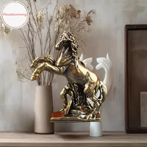 Hodou 1 Kim Loại Thủ Công Trang Trí Nhà Cửa Trung Quốc Cung Hoàng Đạo Ngựa Tượng Đồng Ngựa Trang Trí Phòng Khách Bàn Trà Điêu Khắc VN