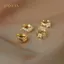 PNPIA- Nhỏ Sáng Bóng Zircon Hình Học Hoa Vòng Bông Tai Dành Cho Nữ Bé Gái Thời Trang Dự Tiệc Quyến Rũ Sang Trọng Trang Sức