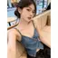 Mùa hè Denim Không Tay Top Ngắn Slim fit Phong Cách Hàn Quốc Mặc Hàng Ngày Áo Vest Hợp Thời Trang