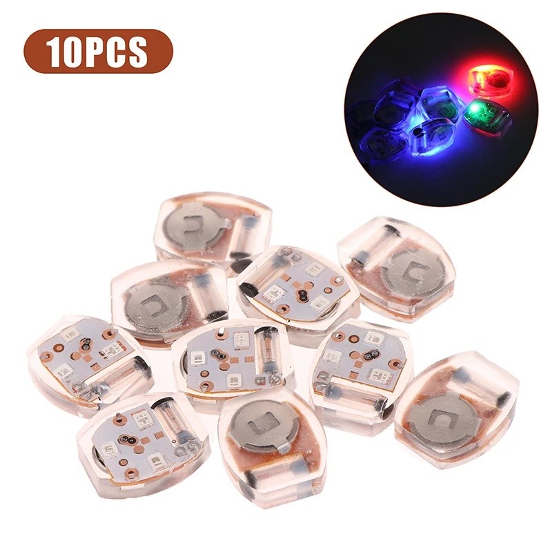 Mới 10 Chiếc Chống Thấm Nước Rung Đèn Pin DIY Giày Ánh Sáng Quần Áo Túi Nút Ánh Sáng Tác Động Kích Hoạt Đồ Chơi Ánh Sáng
