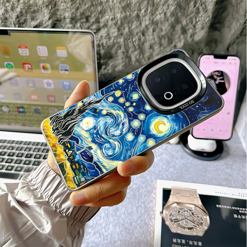 Dành cho IQOO 15 Ultra / 15R / 13 / 12 / Z11 / Z10 Turbo + “Bầu trời đầy sao ” Vỏ điện thoại viền mềm lưng cứng / IQOO Neo 11 / Neo 10 Z9 Turbo Z10X Neo 9 Pro Vỏ IQOO chống sốc