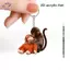 HFTOY Punch Monkey Doll Móc khóa 10cm Anime đáng yêu Quà tặng Đồ chơi sang trọng cho bé gái Túi bé trai quyến rũ ~