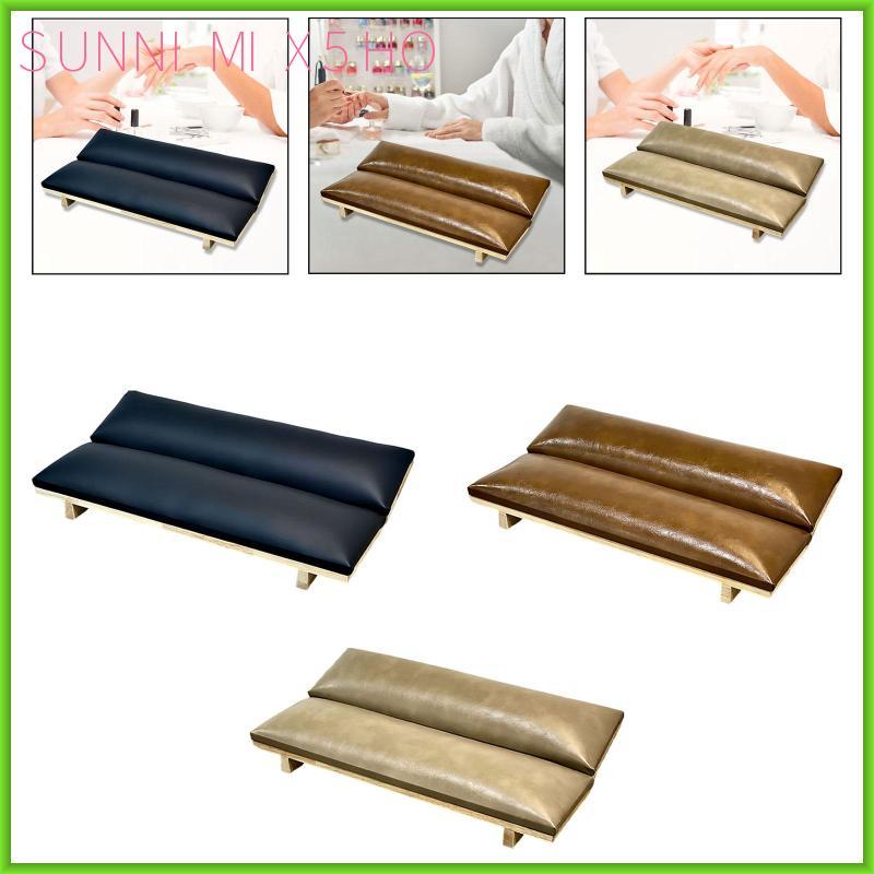 Gối Đệm Tay Làm Móng Tay Da PU Mềm Và Gỗ Đứng Cho Móng Tay Nghệ Thuật Phụ Kiện Trang Trí
