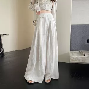 2026 Ice Silk Mùa Hè Mỏng Rộng Quần Ren Ren Cao Cấp Drap Tầng-Mopp