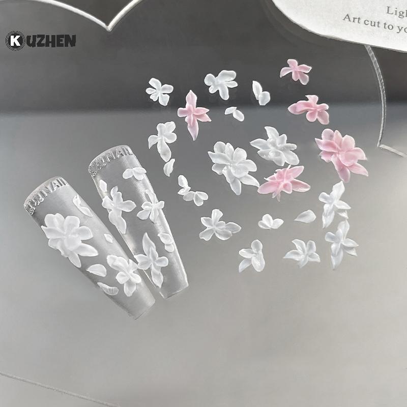 KUZHEN 3D Hoa Khuôn Làm Móng DIY Silicone Dụng Cụ Làm Móng Hoa Cánh Hoa Thiết Kế Móng Tay Nhựa Khuôn Móng Tay Nghệ Thuật Khắc Bản Mẫu Làm Móng Tay HOT