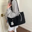 Túi Tote PU Chấm Bi Nữ Dung Tích Lớn Đi Lại Túi Đeo Vai Lớp Học Sinh All-Ma