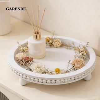 Garende Tròn Bằng Gỗ Trang Trí Khay Món Ăn Nến Đĩa Đĩa Nước Hoa Trang Sức Giá Đỡ Cho Xà Phòng Bàn Cà Phê Ottoman Bồn Rửa Planter