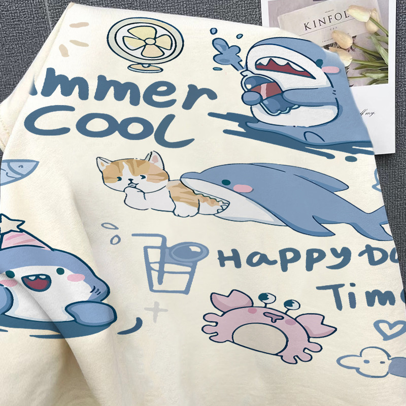 （Giao hàng 24h）Angela áo phông nữ quả mơ cute  mùa hè xinh áo style  hàn quốc  SALMO áo thun local brand