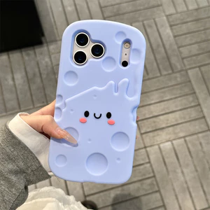Hoạt Hình Hoạt Hình Haze Blue Cheese Biểu Hiện iPhone14 / 13 Thích Hợp Cho 12 Vỏ Điện Thoại Apple 17 / 16 / 15PROMAX