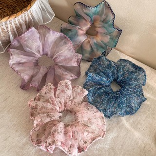 Kovoi / Cổ Tích Gạc Hoa Scrunchy Tóc Phong Cách Mới Dây Buộc Tóc Tóc Không Khí Đuôi Ngựa Đầu Dây Phụ Kiện Tóc
