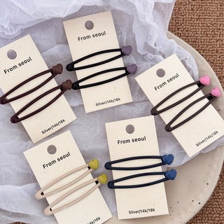 Hululu / Ngọt Ngào Tình Yêu bb Kẹp Tóc Gãy Cô Gái Rỗng Phong Cách Mới Trán Bên Kẹp Tóc Phụ Kiện Tóc
