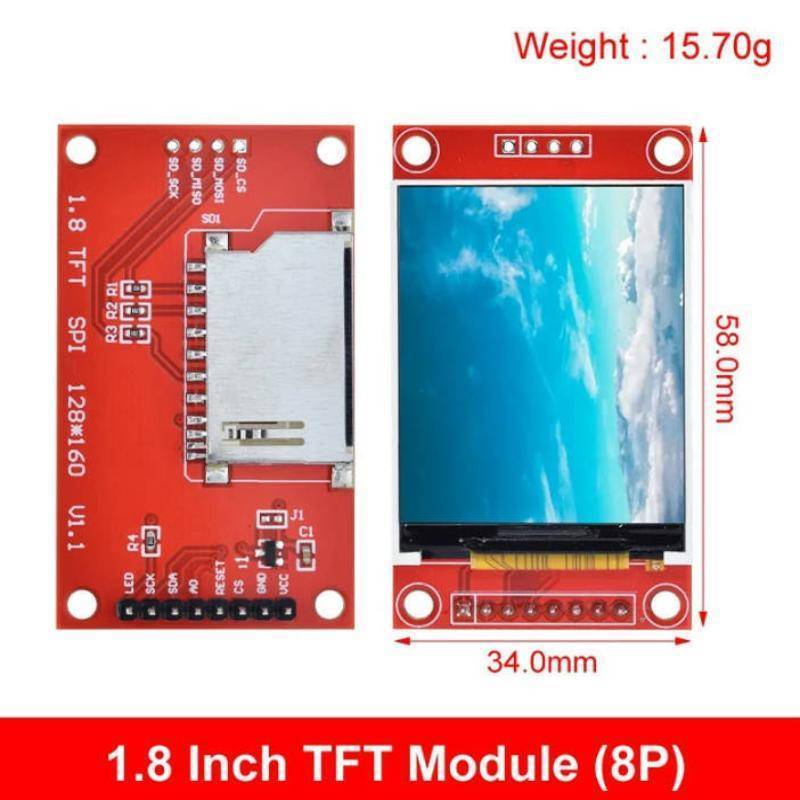 JINHF 1.8 Inch TFT LCD Mô-đun màn hình LCD ST7735 SPI Serial 51 Trình điều khiển 4 Trình điều khiển IO Độ phân giải TFT 128 * 160 Cho Arduino HOT