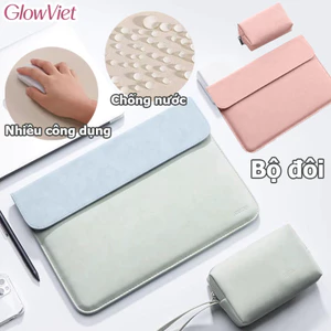 Túi Da Chống Sốc,Túi da PU đựng laptop,13.6-14.2 inch,Bộ 2 món,Gửi gói nguồn điện,chất lượng cao,chống nước