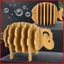 ST2 Động Vật Hình Bàn Coaster Bộ Có Thể Gập Lại Voi Cừu Cá Thảm Cách Nhiệt Trang Trí Nhà Bếp TS2
