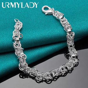 URMYLADY Bạc 925 Nhiều Nhẫn Dây Chuyền Vòng Tay Dành Cho Nữ Đính Hôn Cưới Trang Sức Thời Trang