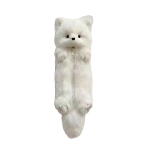 < Pluscloth > Hộp đựng bút chì Fox sang trọng dành cho học sinh – Túi dây kéo đa chức năng di động Hộp đựng văn phòng phẩm trường học Hộp đựng đồ dùng văn phòng dễ thương Bảo quản bền và nhẹ cho Ki
