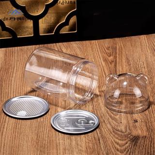 ELBBKG Guazi Nut Hộp Bảo Quản Hoạt Hình Gấu Bảo Quản Chai Kẹo Thực Phẩm Có Thể Sna Acrylic Dễ Thương Kín Lon Bánh Quy Có Thể Món Tráng Miệng Bảo Quản Mới