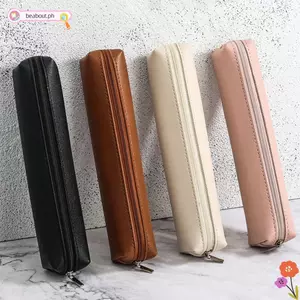 Túi đựng bút BEABOUT, Túi đựng đơn giản bằng da PU, Hộp đựng văn phòng phẩm dung tích lớn chống bụi bẩn