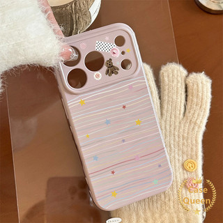 Cho iPhone 16 17 14 15 11 13 12 Pro Max Air XR X XS Max 7 8 16 Plus SE Full Màn Hình Sóng Nhiều Màu Sắc Ngôi Sao Gấu Bong Bóng Trái Tim