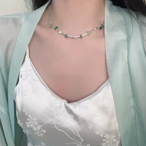 Mới Phong Cách Trung Quốc Không Đều Sỏi Vòng Cổ Nữ Cổ Tre Đính Hạt Xương Đòn Dây Chuyền Ánh Sáng Sang Trọng Retro Phù Hợp Với Áo Len Dây Xích Hợp Thời Trang