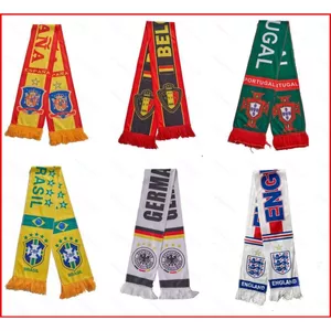 ST2 22 / 23 World Cup Pháp Anh Bỉ Brazil Argentina Bồ Đào Nha Ý Người Hâm Mộ Bóng Đá Khăn Vẫy Cờ Khăn TS2