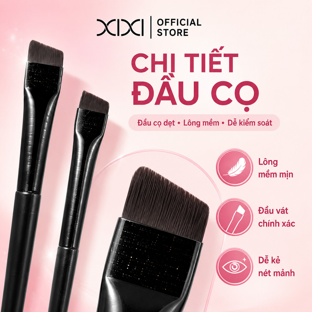 XIXI Cọ Trang Điểm Chân Mày X749, Đầu Cọ Vát Lông Mịn, Dễ Vẽ Dáng Mày Cho Người Mới
