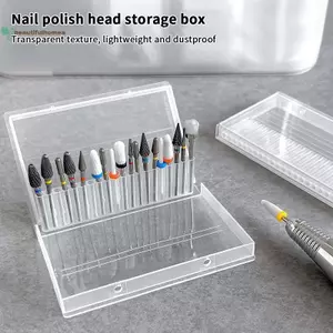 BeautifulHomeA 20 / 24 Lỗ Mũi Khoan Móng Tay Hộp Bảo Quản Móng Tay Mài Đầu Đứng Hiển Thị Sữa Rửa Mặt Cắt Chống Bụi Dụng Cụ Làm Móng Tay VN