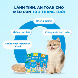 Súp Thưởng Cho Mèo MRVET Bổ Sung Omega 3, Prebiotics, Taurine Hỗ Trợ Tiêu Hóa Và Sức Khỏe Tim Mạch