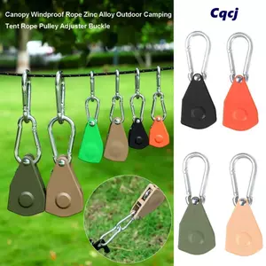Khóa điều chỉnh dây chống gió CQCJ, 10 kiểu 31 * 49mm / 37 * 70mm Ròng rọc dây lều cắm trại ngoài trời, Giá đỡ lều hợp kim kẽm Bộ căng ròng rọc nâng