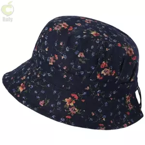 Mũ Xô Nữ ROLY, Chất Liệu Cotton Mũ Chống Nắng In Hoa, Thời Trang Có Thể Điều Chỉnh Có Thể Gập Lại Chống Nắng Người Cá Mũ Mùa Hè