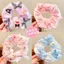 Kuromi Phụ Kiện Tóc Trẻ Em Dây Buộc Tóc Scrunchy Cho Bé Gái Không Làm Tổn Thương Tóc Dây Cao Su Bé Gái Dây Buộc Tóc Đầu Dây Buộc Mũ Đội Đầu