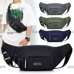 Túi đựng điện thoại di động thể thao CAST, Túi thắt lưng nam chống thấm nước Nylon, Túi đeo ngực du lịch ngoài trời dung tích lớn chống trộm